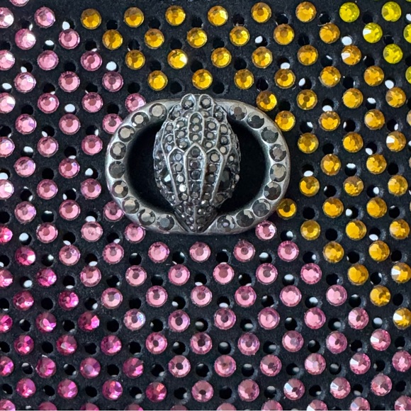 Kurt Geiger Rainbow Small Chelsea Crystal Leather Hobo Crossbody Bag - Picture 5 of 7